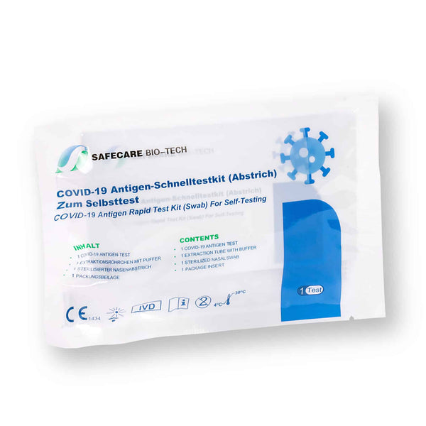 Test antigénique rapide Safecare COVID-19 Corona (autotest nasal CE1434)