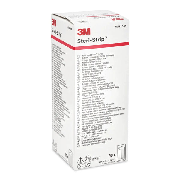 Bandes adhésives Steri-Strip 3M R1541 pour la fermeture des plaies, 6 mm x 75 mm (50 x 3 bandes)