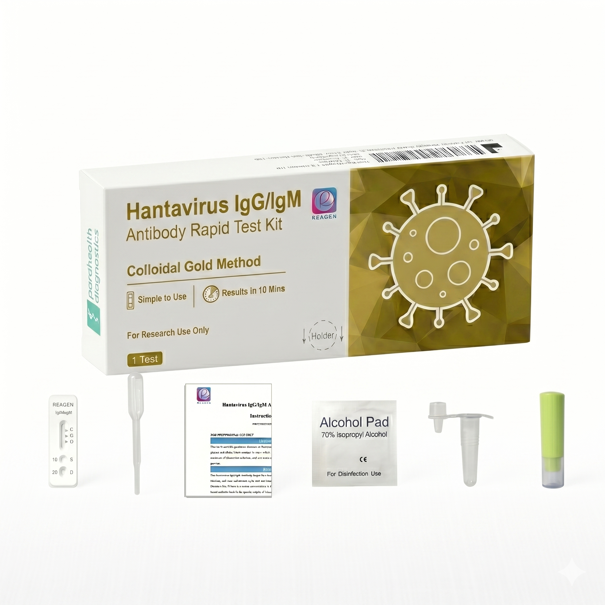 Test Hantavirus — Kit de test rapide anticorps IgG/IgM