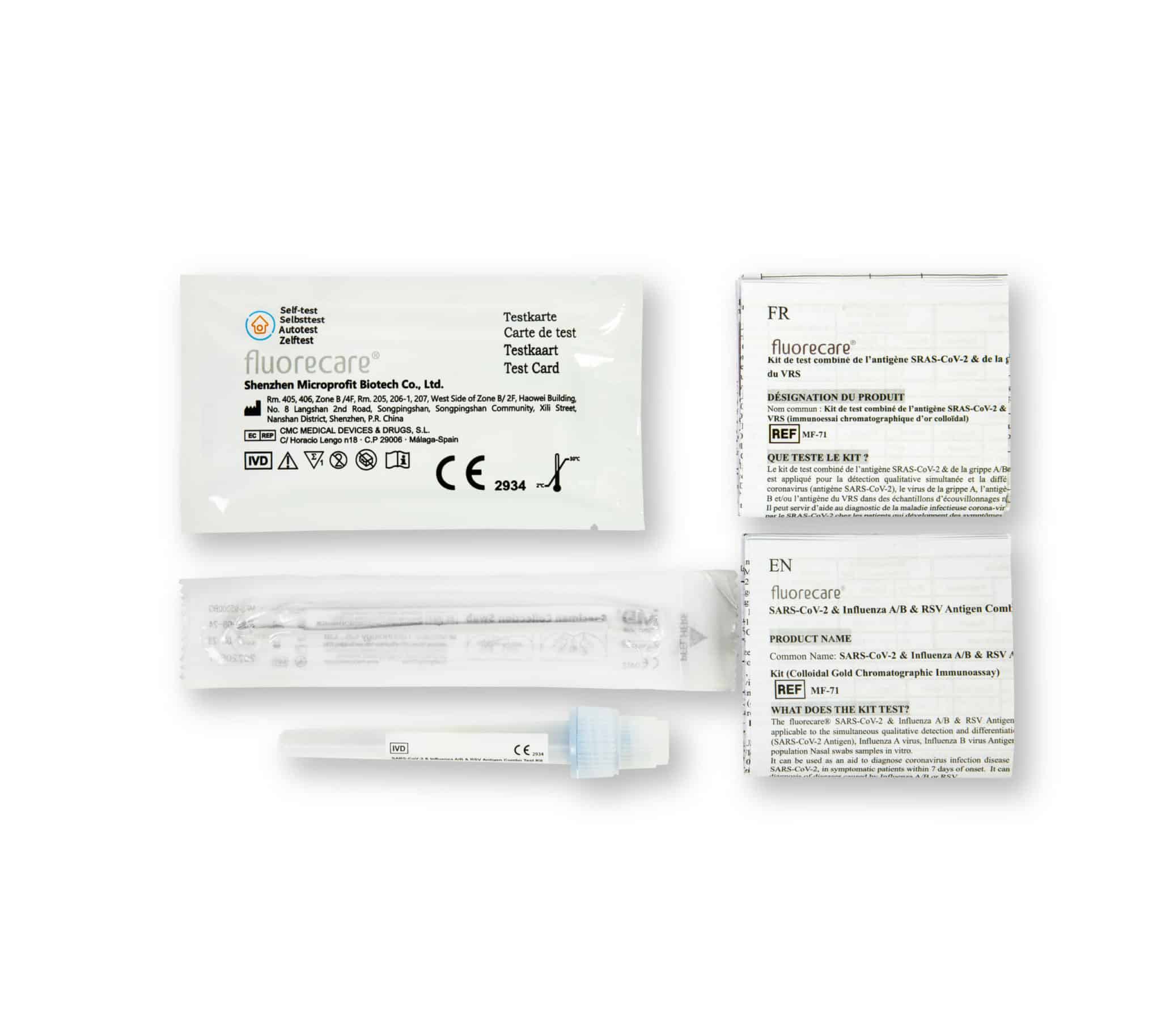 fluorecare Corona & Influenza A/B & RSV Antigen Combo Test