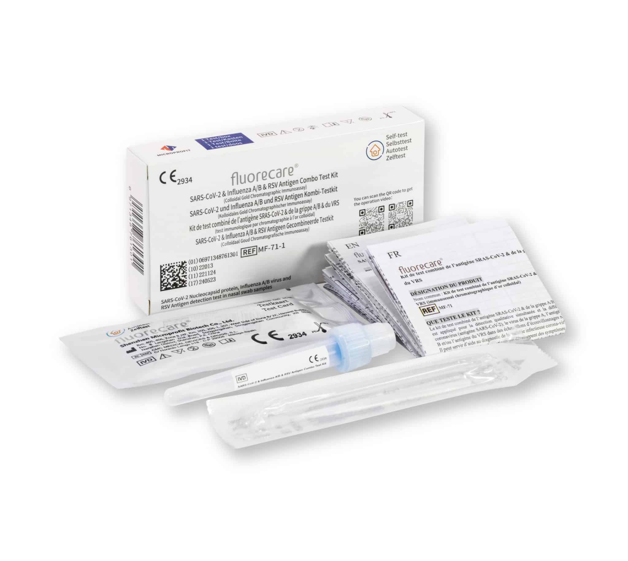fluorecare Corona & Influenza A/B & RSV Antigen Combo Test