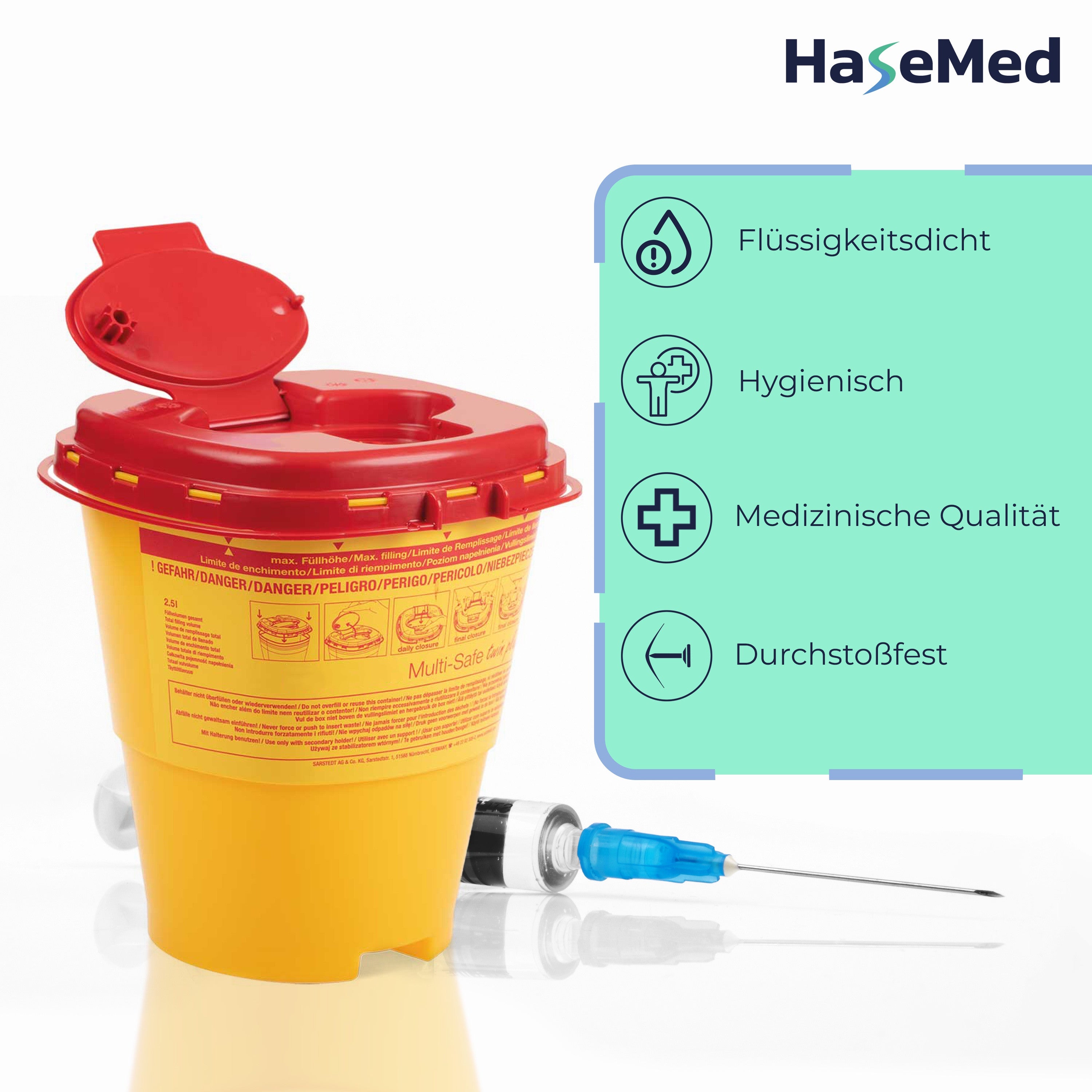 HaseMed Sharps Container 2.5L