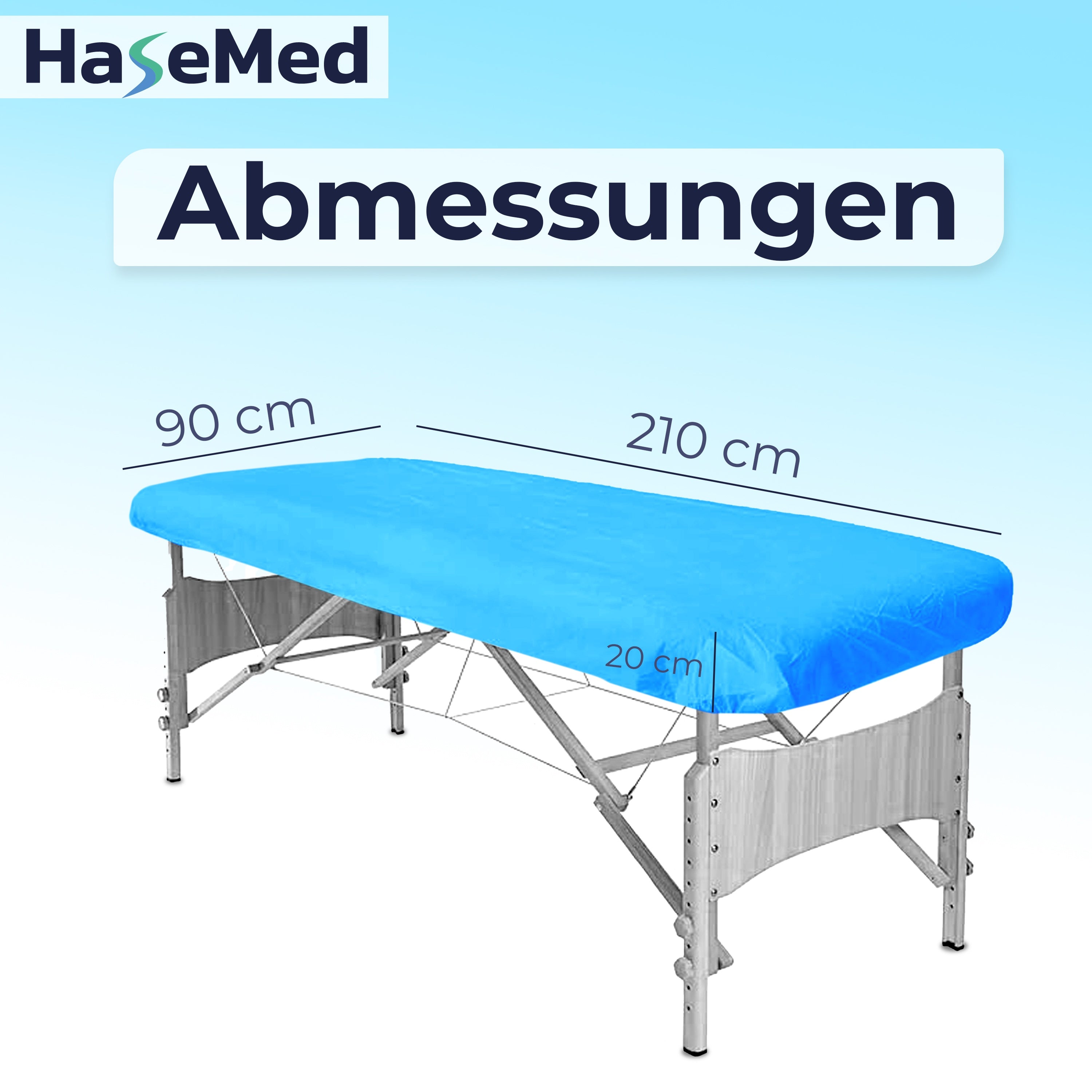 Protège-matelas HaseMed 210 x 90 x 20 cm | 10 pièces