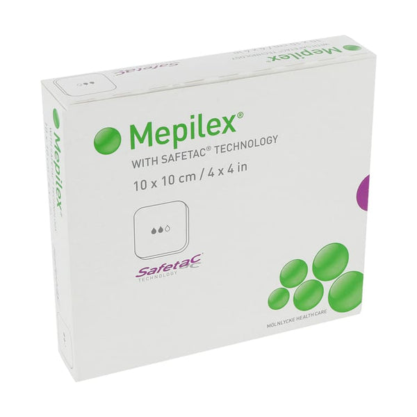 Pansements en mousse conformable Mepilex 10 x 10 cm, 1 paquet = 5 pièces