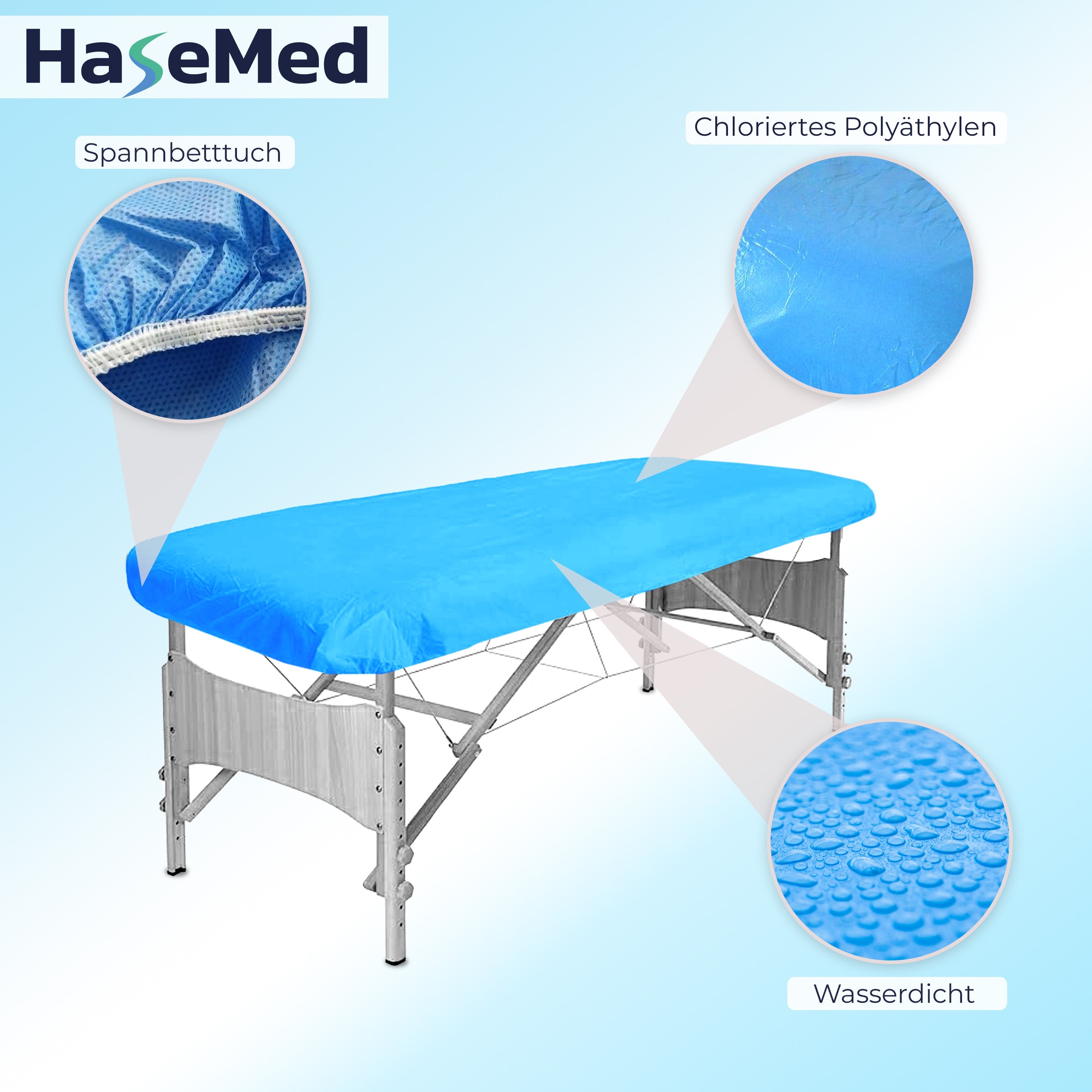 Protège-matelas HaseMed 210 x 90 x 20 cm | 10 pièces