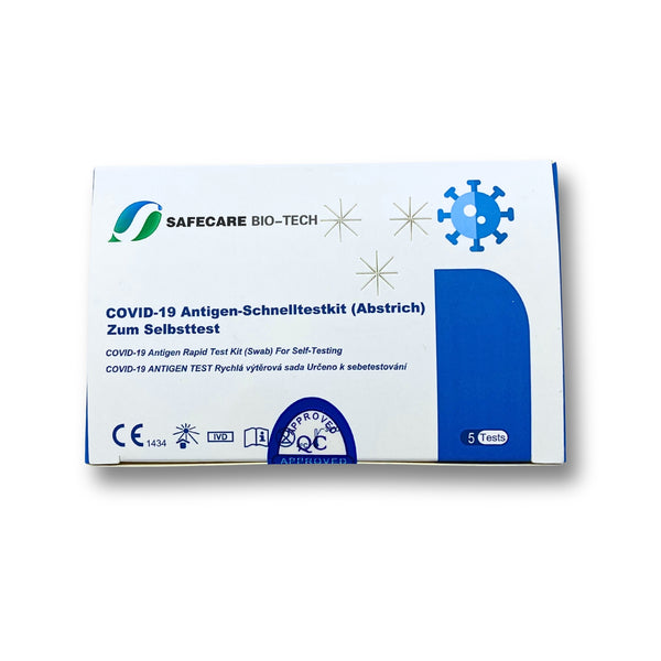 Test antigénique rapide Safecare COVID-19 (autotest nasal) - 1 paquet = 5 unités