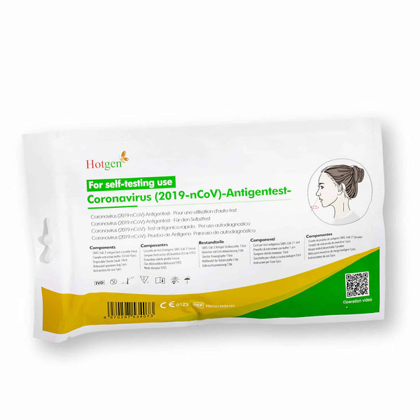 Hotgen Corona Antigen Rapid Test (Or Colloïdal) pour Usage Domestique – Nasal