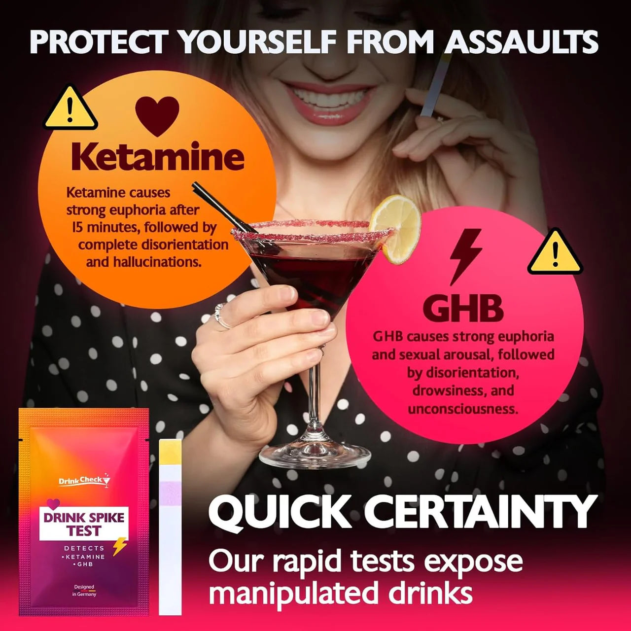 DrinkCheck Drink Spike Test for GHB and Ketamine