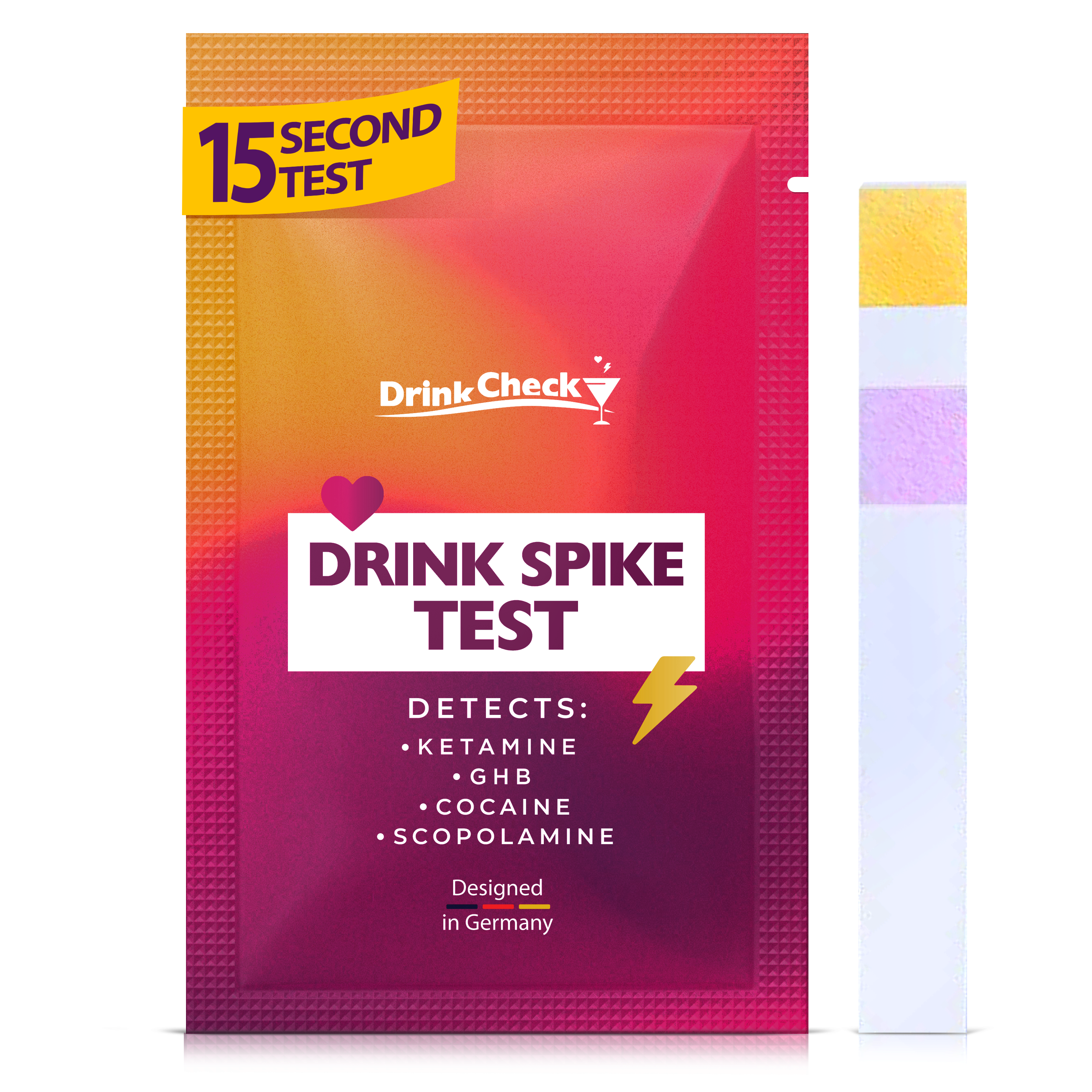 Test de dépistage de GHB et de kétamine dans les boissons DrinkCheck