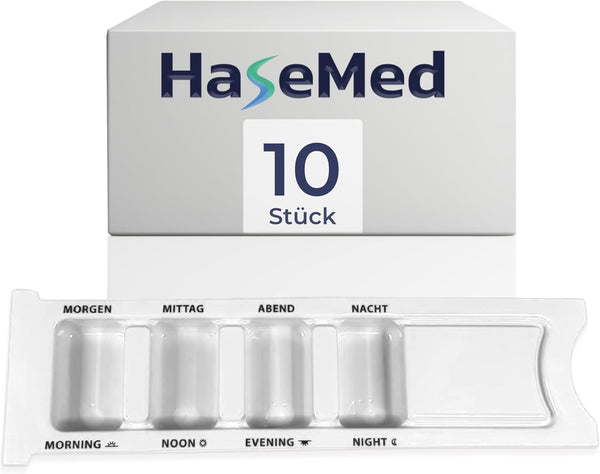 Pilulier HaseMed 4 Compartiments, pour 1 Jour | Pack de 10