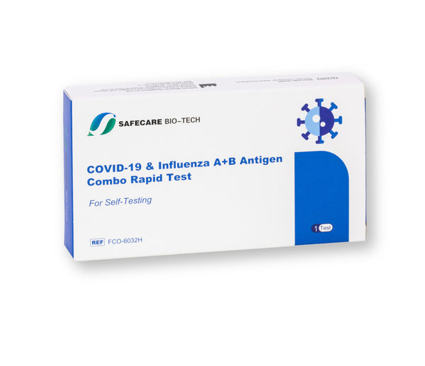 Test rapide combiné antigénique COVID-19 et grippe A+B Safecare CE2934