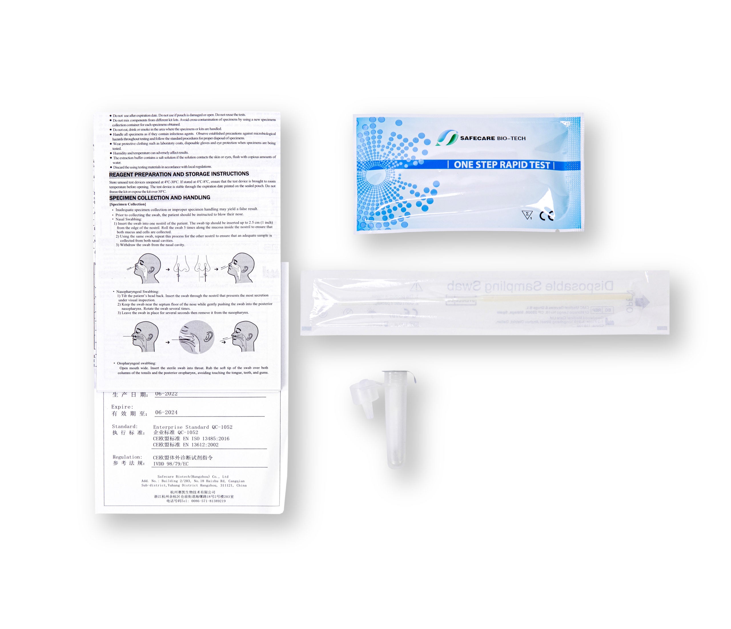 Safecare One Step Rapid Test Corona Antigen Rapid Test Kit Professional Test (Nasal / Nasopharyngeal / Oropharyngeal)