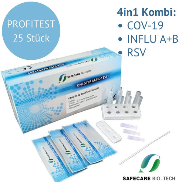 Safecare 4in1 Corona/Flu/RSV-Antigen Combo Rapid Test
